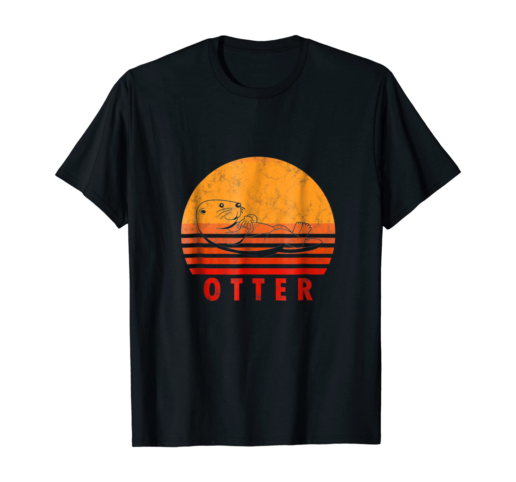 Vintage Otter Shirt Retro Sea River Otters Lutra Animal Gift