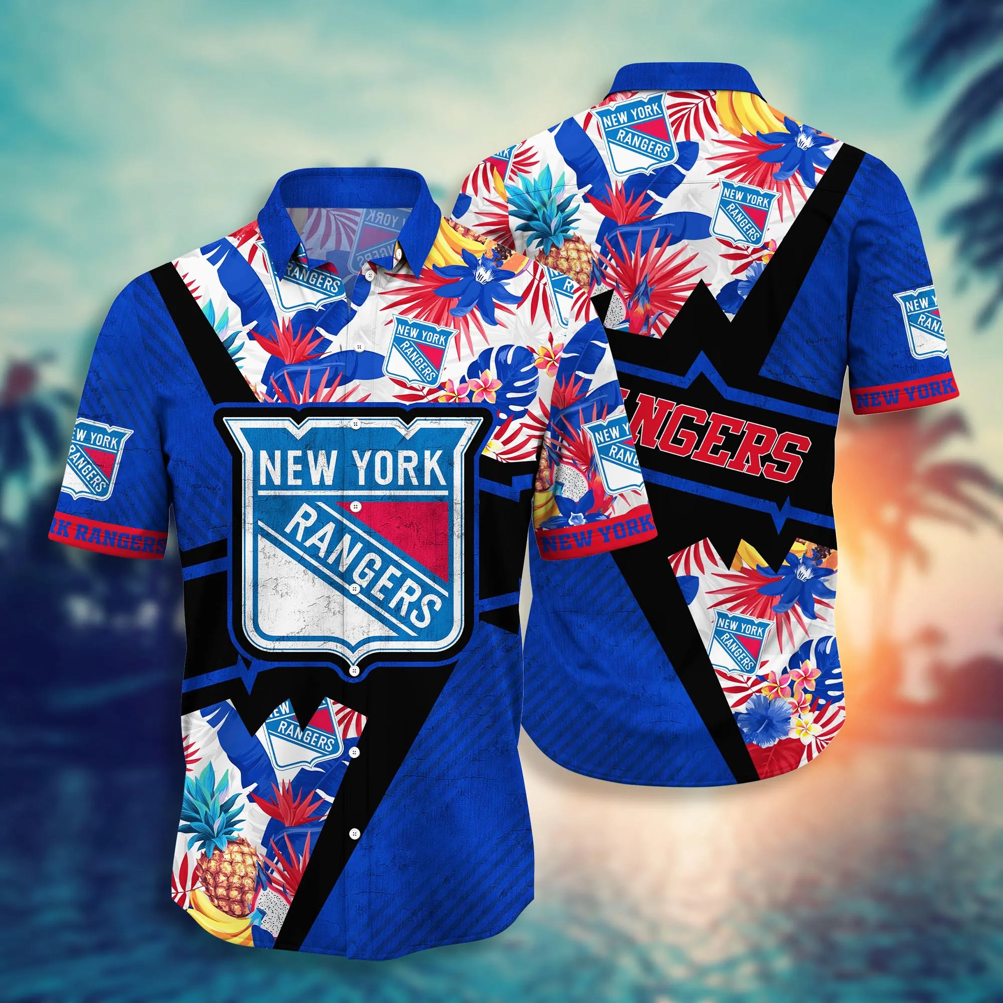 New York Rangers Nhl Hawaiian Shirt Warmth Aloha Shirt