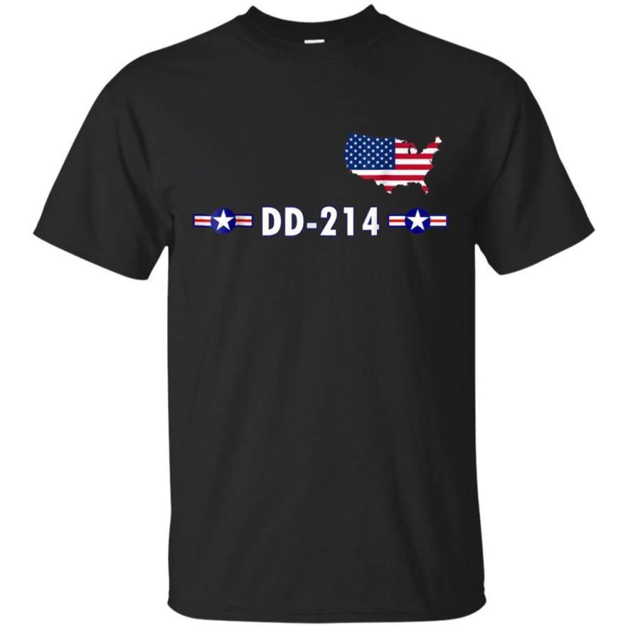 AGR Dd-214 Usa Army Veteran Us Flag Map T-shirt