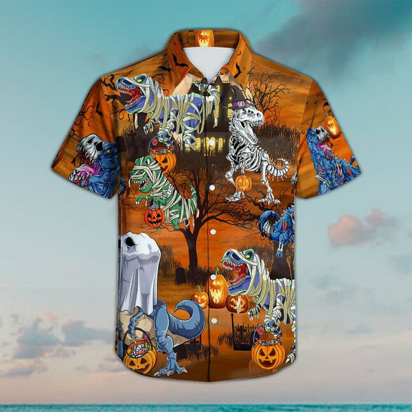 Scary Enough Dinosaur Halloween Hawaii Shirt For Men And Women Ha75731