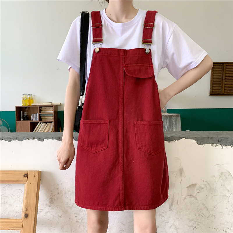 Summer 2020 Women Denim Dress Sundress Casual Loose Overalls Dresses Female Solid Strap Jeans Dress Large Size 5XL alx