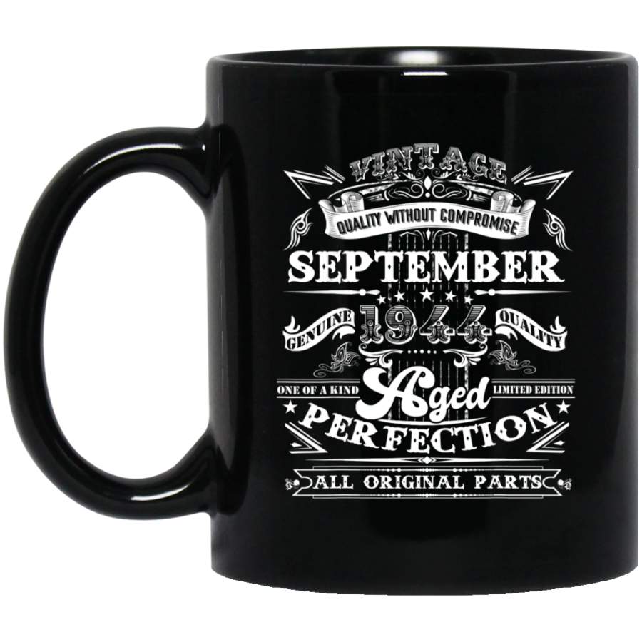 Classic 75th birthday gift Men women Vintage September 1944 Coffee Mug