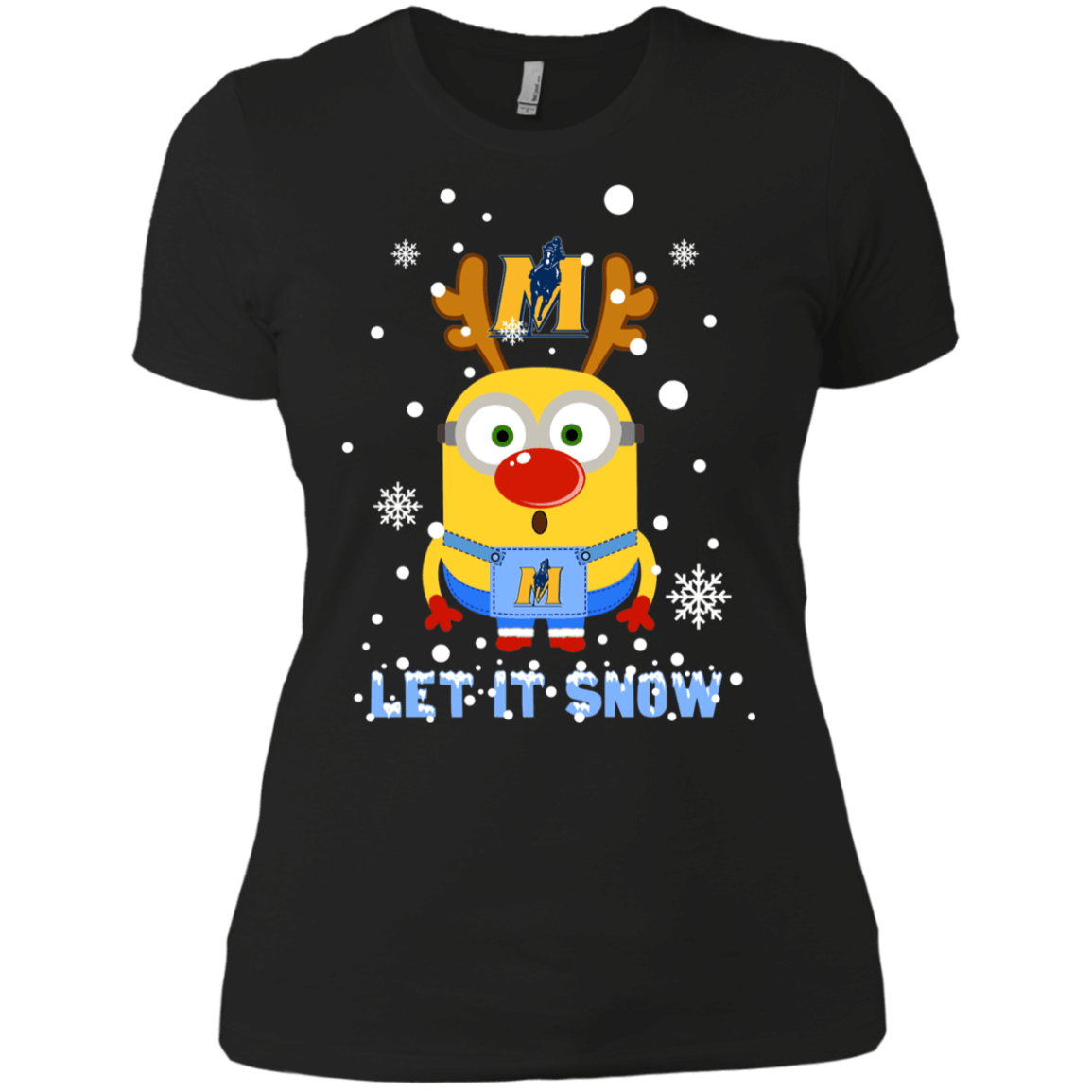 Buy Minion Murray State Racers Ugly Christmas Sweaters Let It Snow Women’S T-Shirt