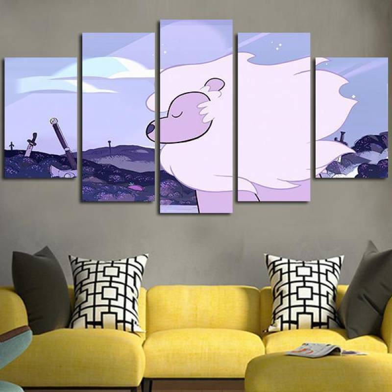 5 Panel Steven Universe Lion Wall Art Canvas