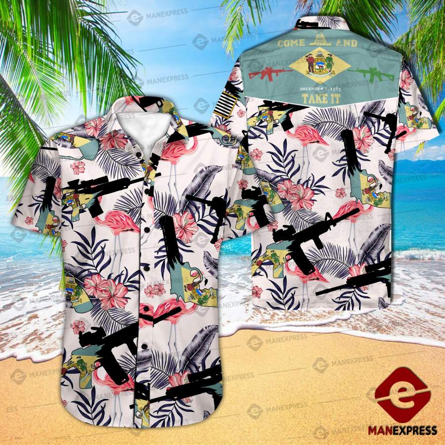 Delaware United Patriot Three Percenter Hawaiian Shirt Ha12320