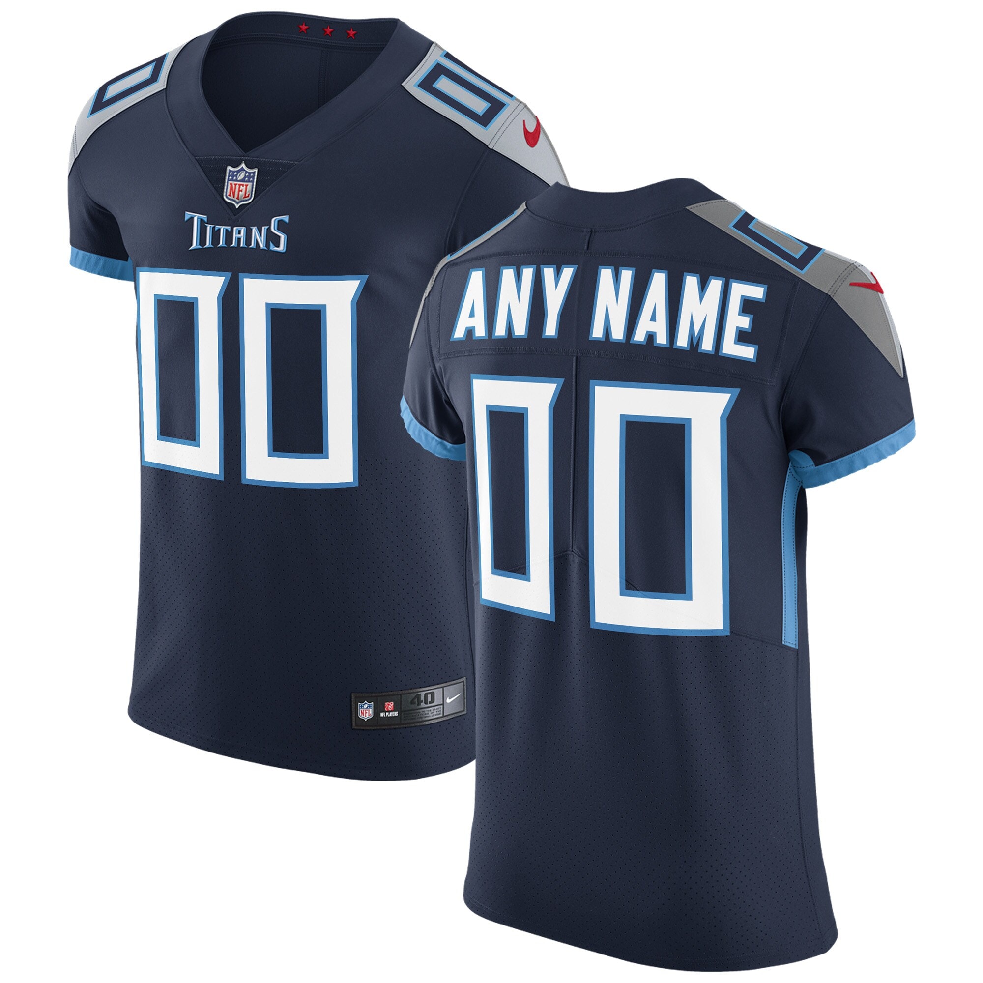 Tennessee Titans Vapor Untouchable Custom Elite Jersey – Navy