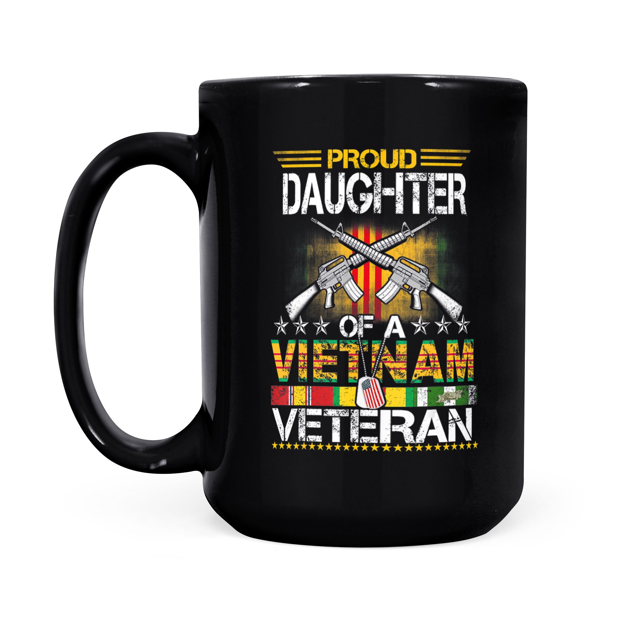 Proud Daughter Of A Vietnam Veteran – Black Mug