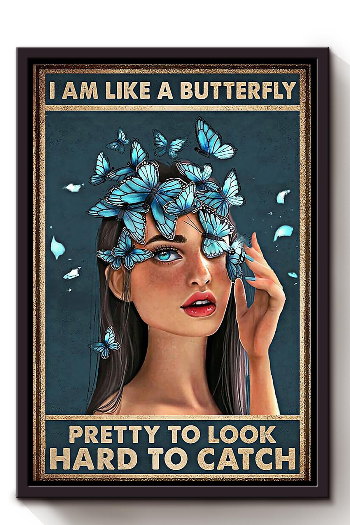 Butterfly Gift Girls Wall Decor Gift For International Women Day Home Decor Girlfriend Framed Canvas