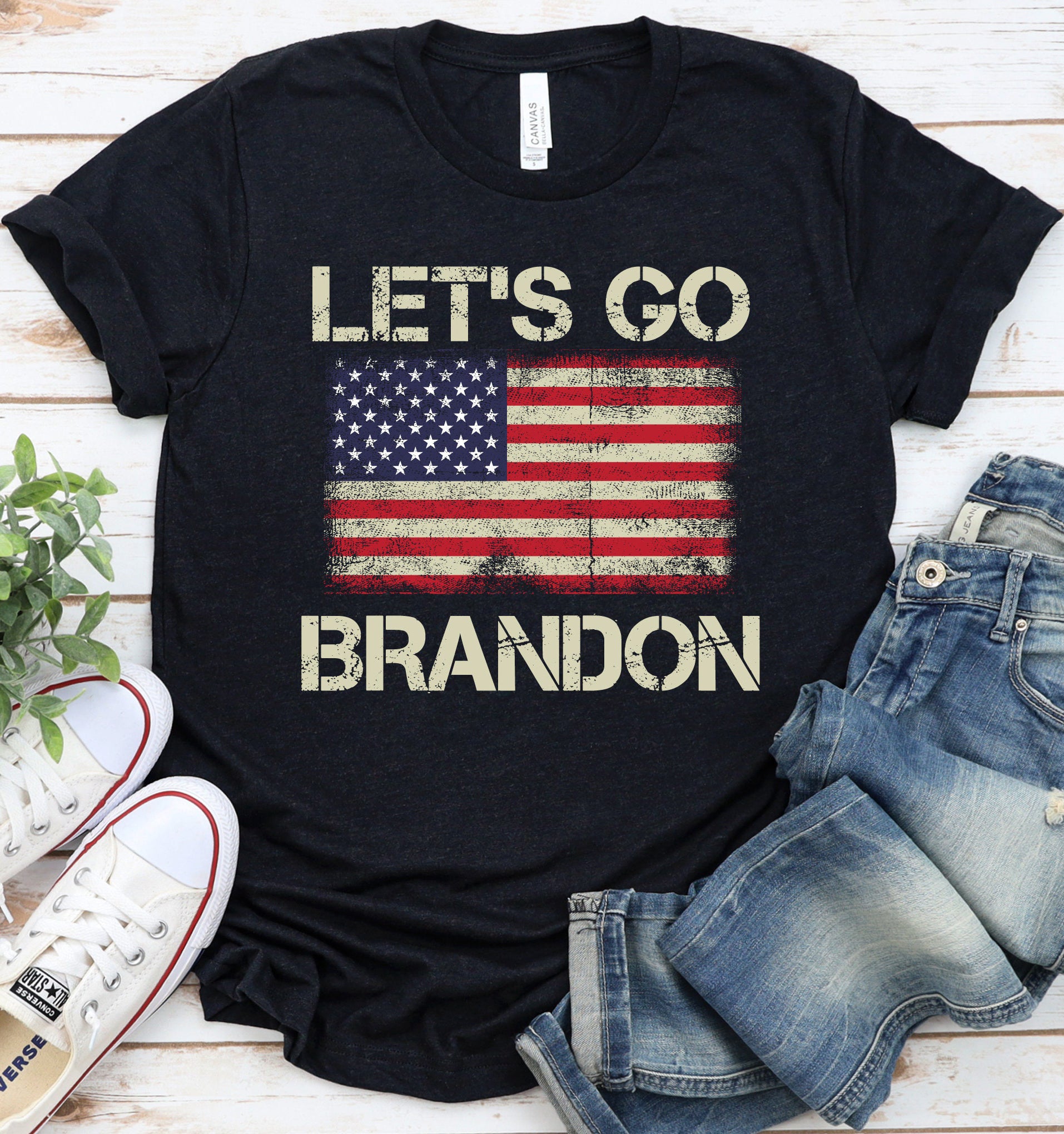 Let’S Go Brandon American Flag Funny Standard/Premium T-Shirt Hoodie