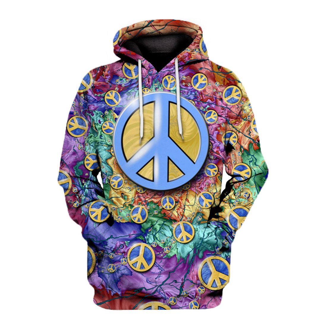 Blue Hippie Symbol Of Peace All Over Print