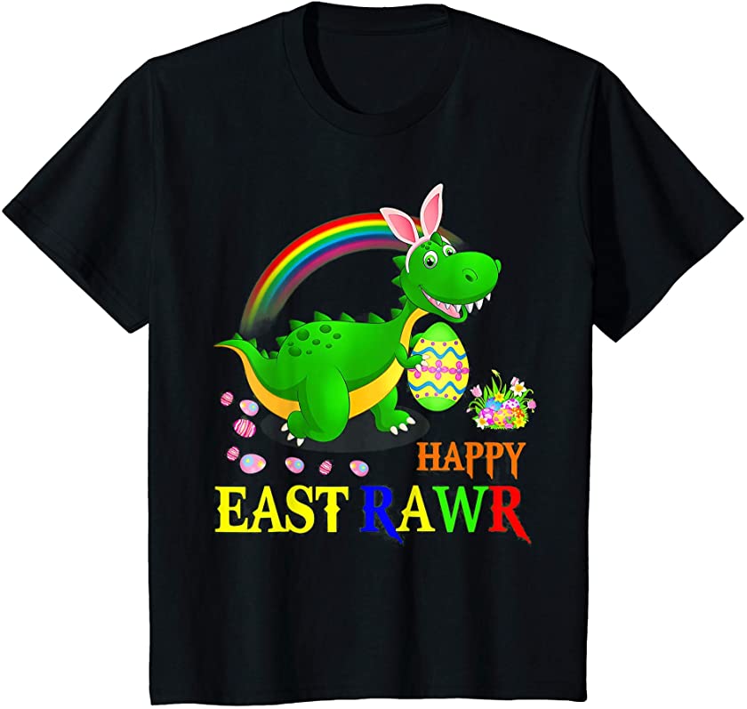 Kids Toddlers Easter Bunny T Rex Dinosaur Happy Eastrawr Boy/Girl T-Shirt