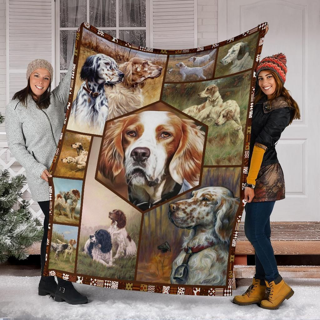 English Setter Blanket, Christmas Gift, Dog Lover Blanket