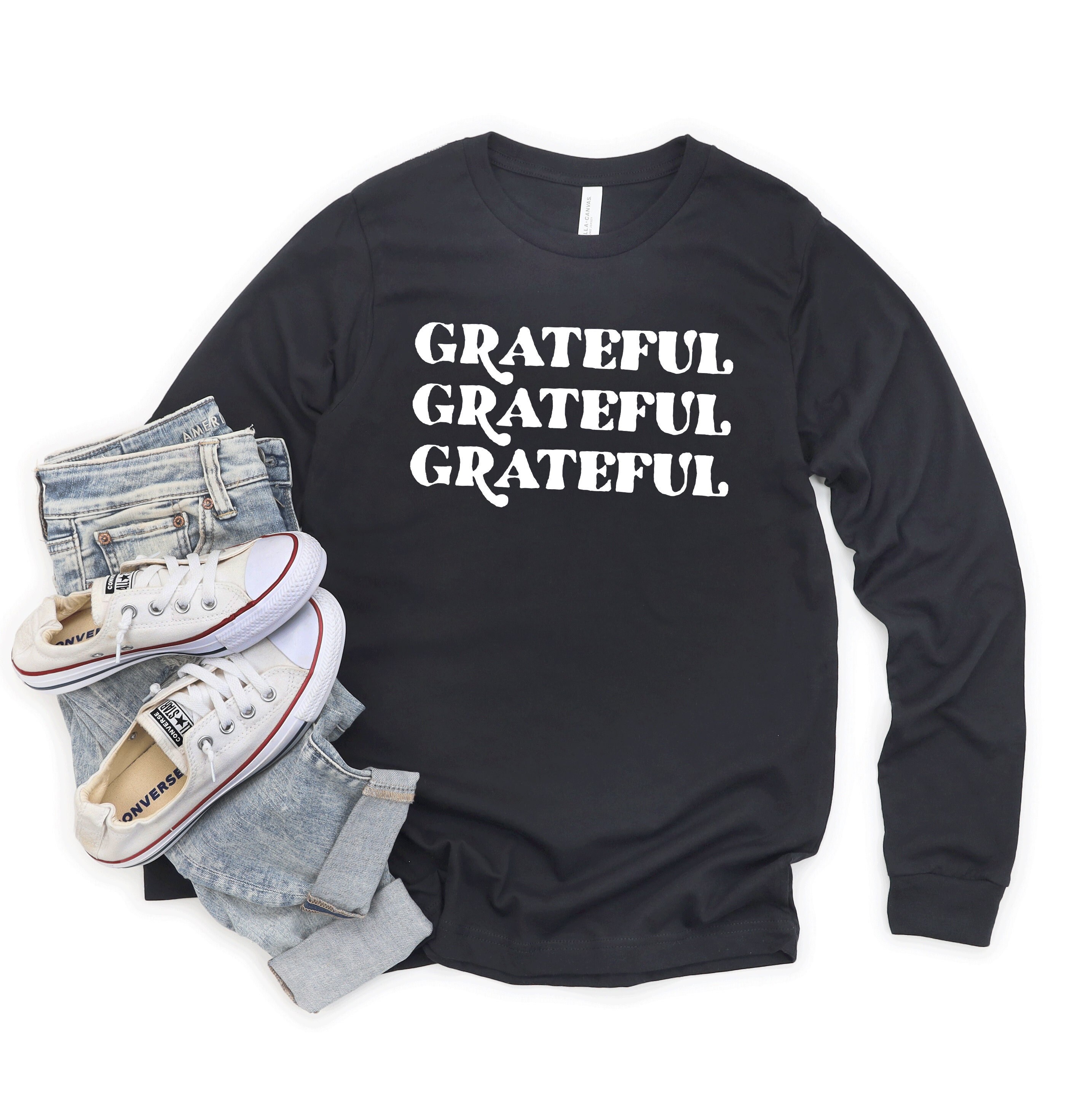 Grateful Sweatshirt, Christian long sleeve Shirt, Christian Shirt For Women, Religious Shirt, Jesus Shirt, Blessed Shirt