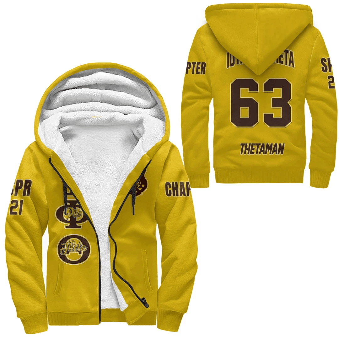 Fraternity Hoodie – Personalized Iota Phi Theta Gold Sherpa Hoodies