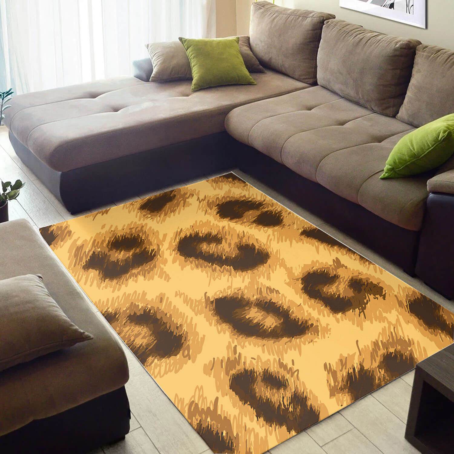 Trendy African Area Rug Attractive Afrocentric Art African Carpet African House Decor WBG3579