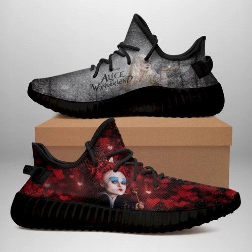 Alice In Wonderland  Black Yeezy Sneakers Pt050B