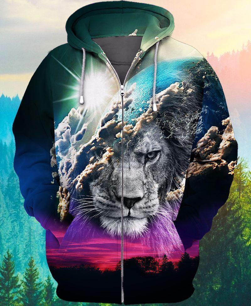 All Over Print Nsd99 Lion Unisex 3D Hoodie T Shirt All Over Print Plus Size S-5Xl