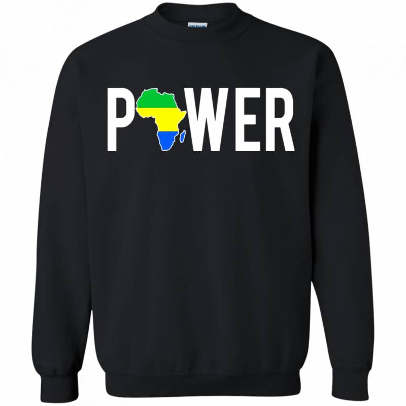 Africa Black African Power Gabon Map T Shirt