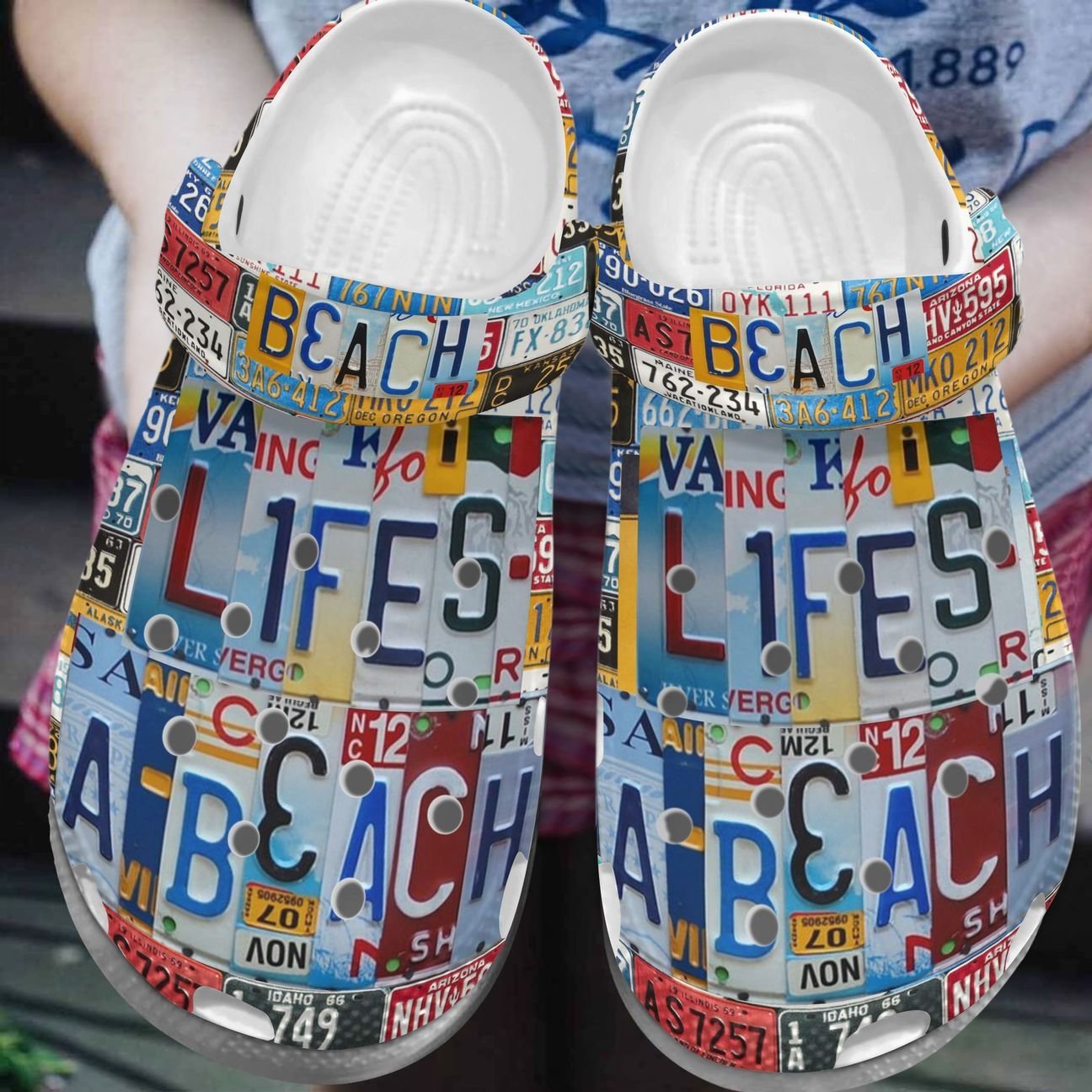 Beach Personalize Clog, Custom Name, Text, Fashion Style For Women, Men, Kid, Print 3D Whitesole Life Is A Beach