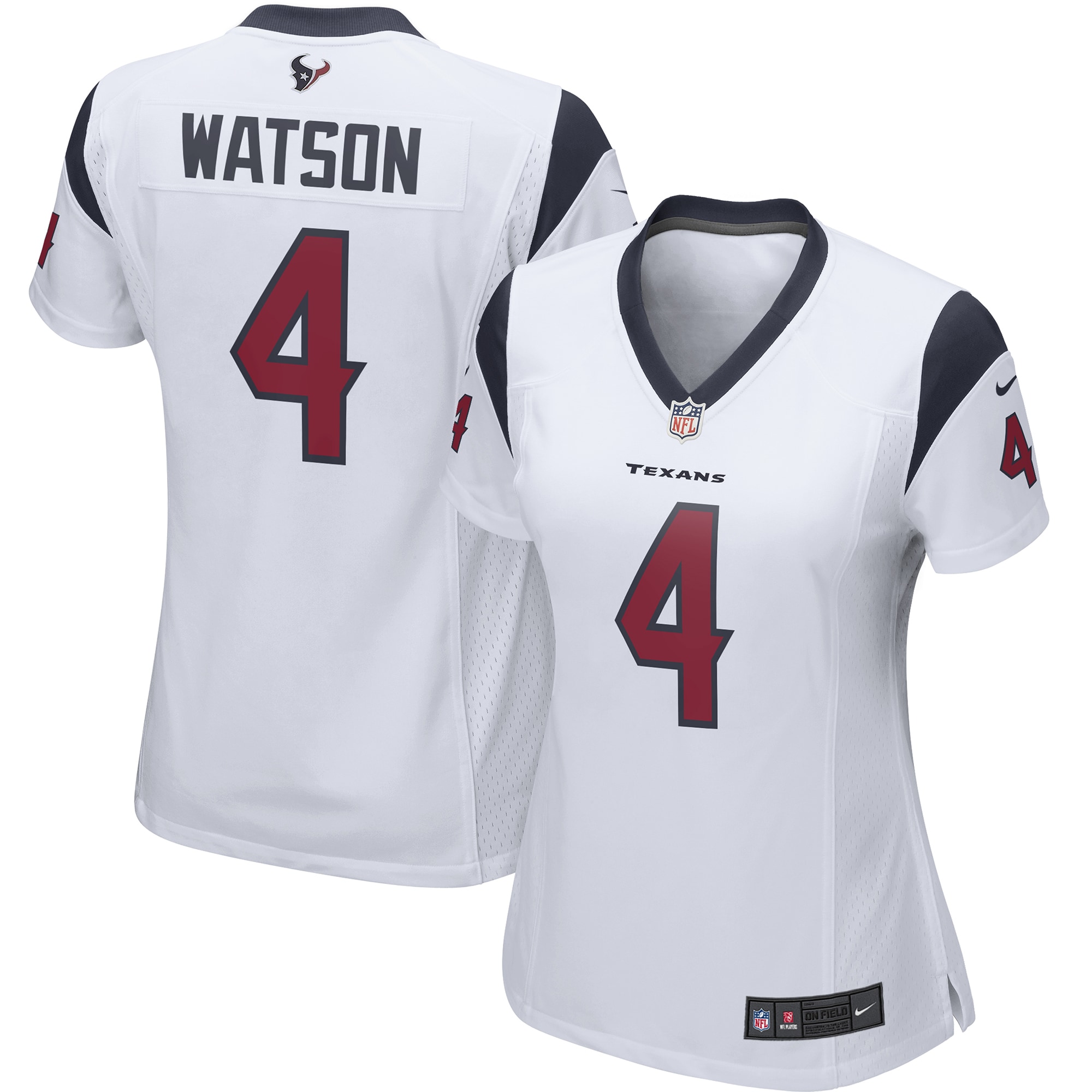 Deshaun Watson Houston Texans Women's Player Game Jersey – White