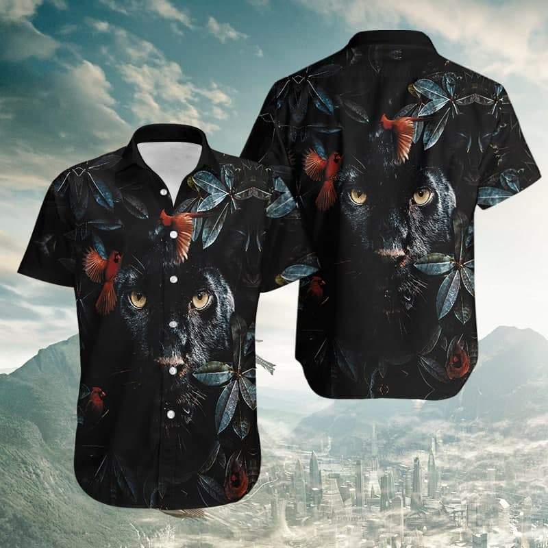 Flower Cardinal Panther Unisex Hawaiian Shirt | For Men & Women | Hw262