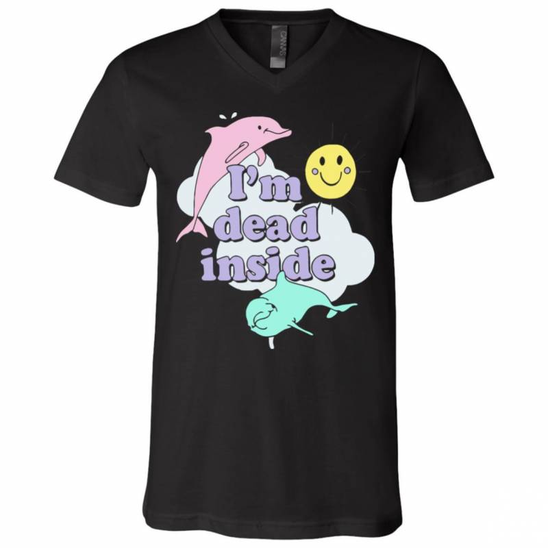 Im Dead Inside Dolphins V Neck T-Shirt