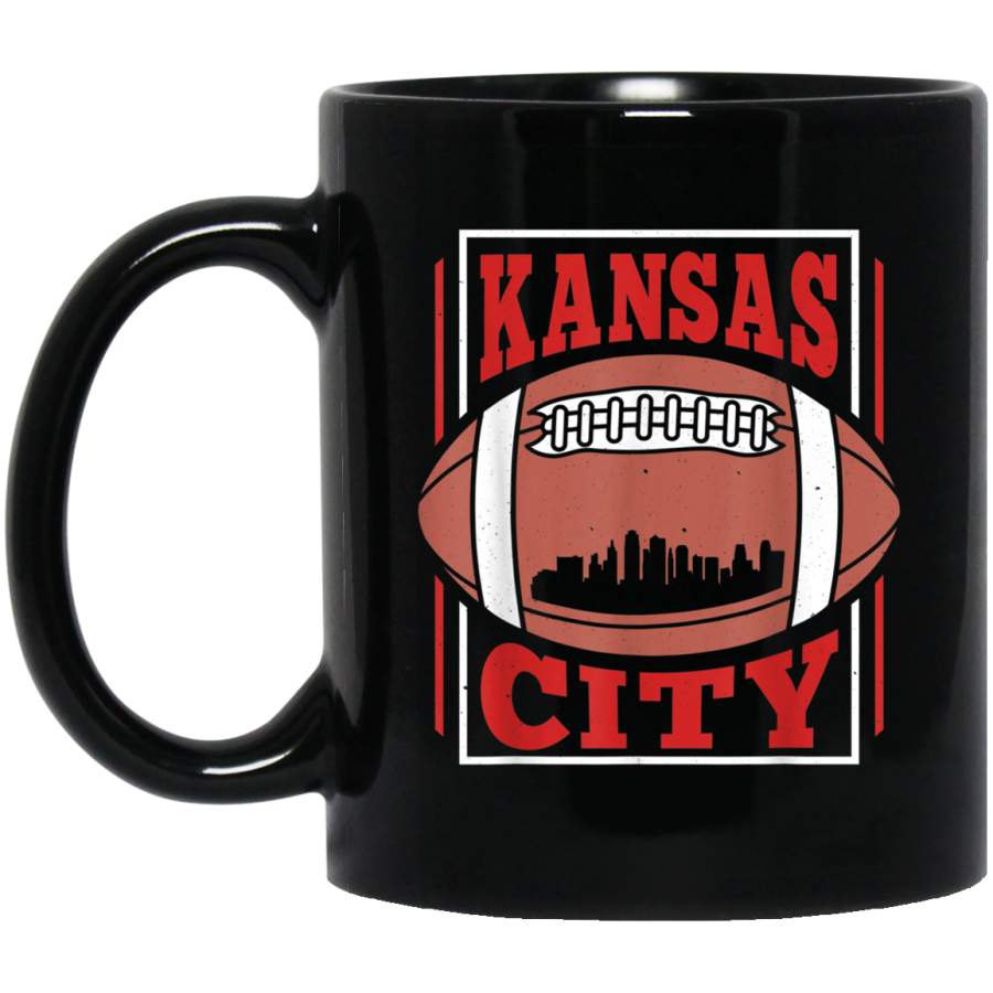 Kansas City Cityscape Football Graphic Mug