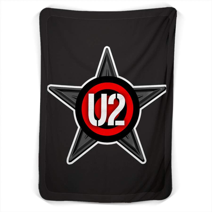 U2 Logo Star Fleece Blanket