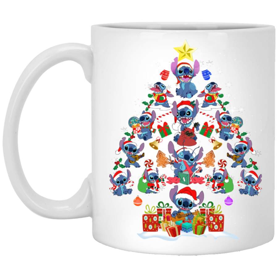 Adorable Animal Design as Christmas Tree Printed on Coffee Mug