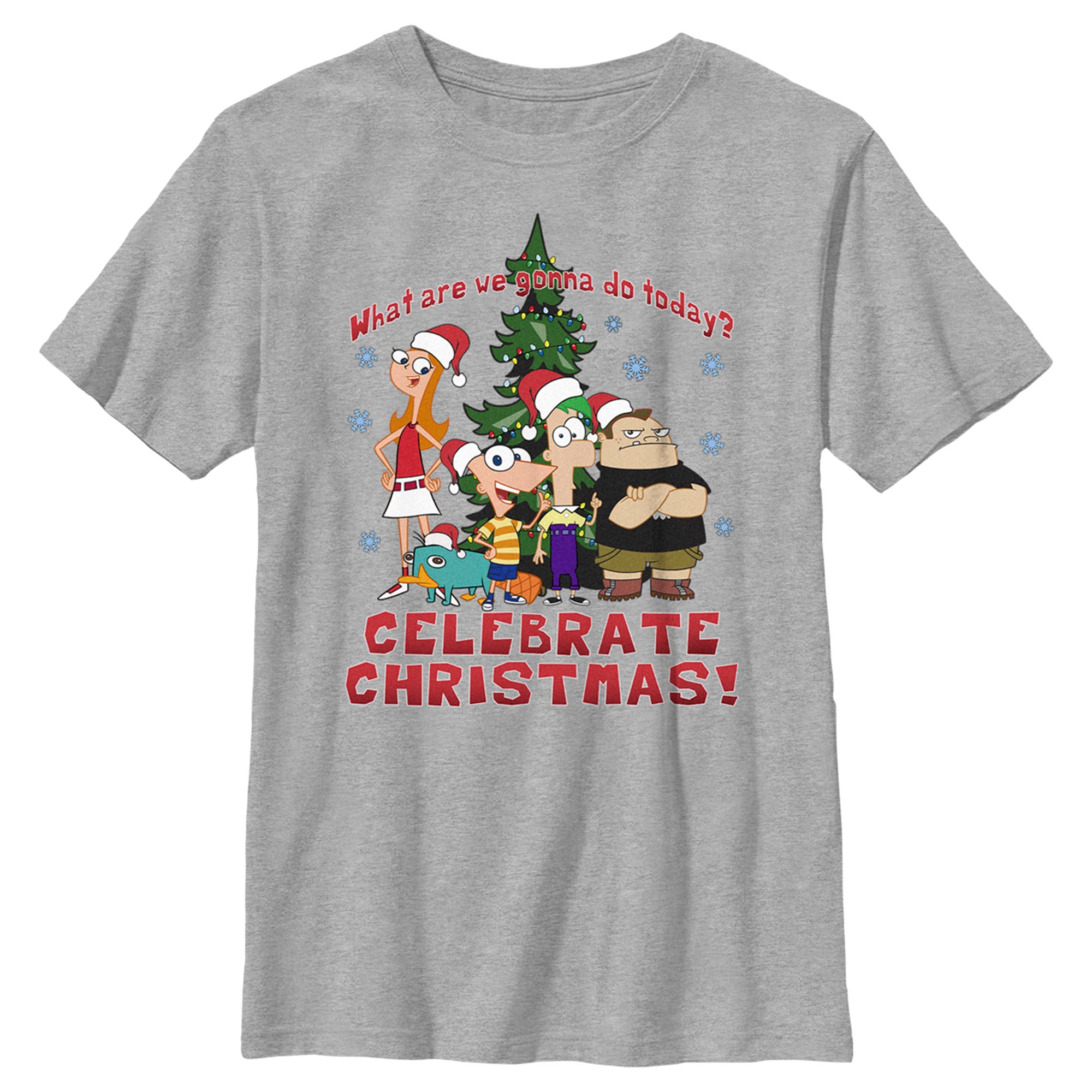 Boy’S Phineas & Ferb We’Re Gonna Celebrate Christmas T-Shirt