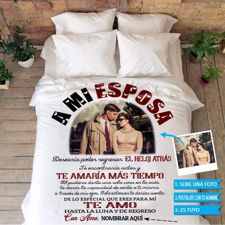 A Mi Esposa –  Photo & Customized Cozy Blanket