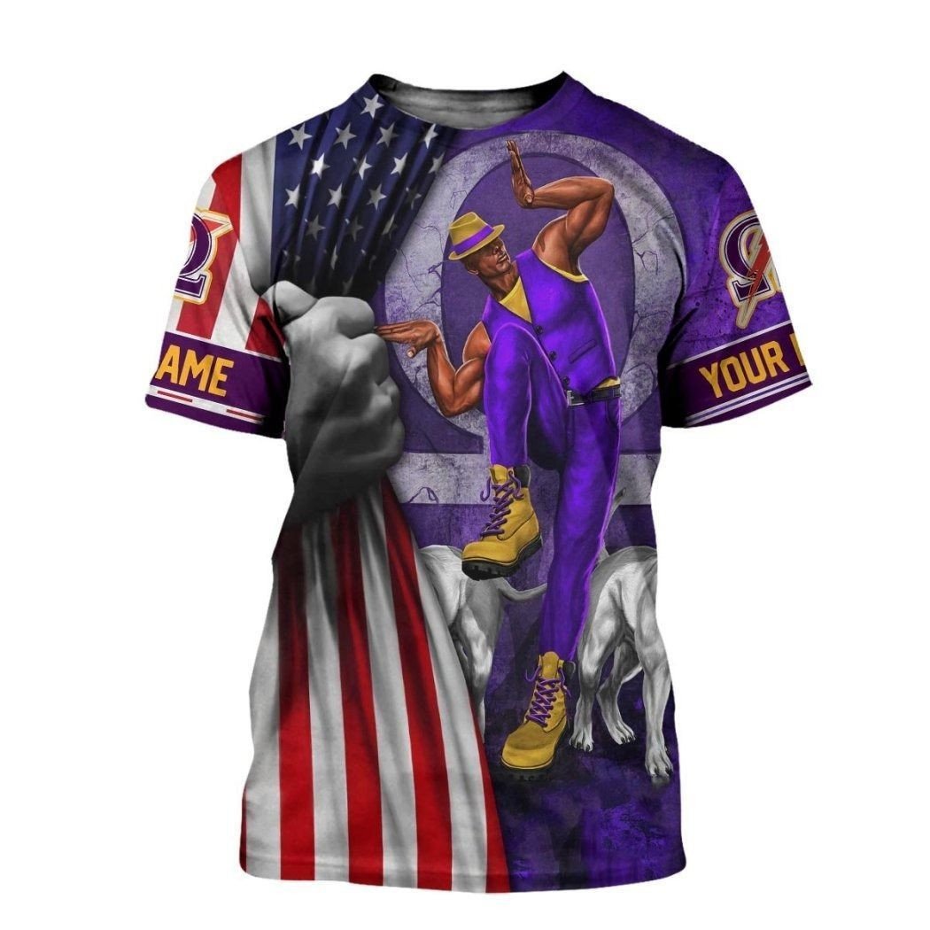 Fraternity Tshirt – Personalized Flag Ques Men Bulldog Omega Psi Phi Tshirt