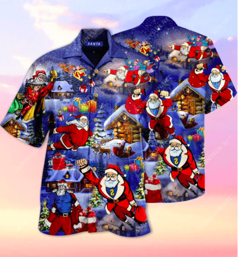 Discover Cool Santa Claus Super Man Hawaii Aloha Shirts Ha71991