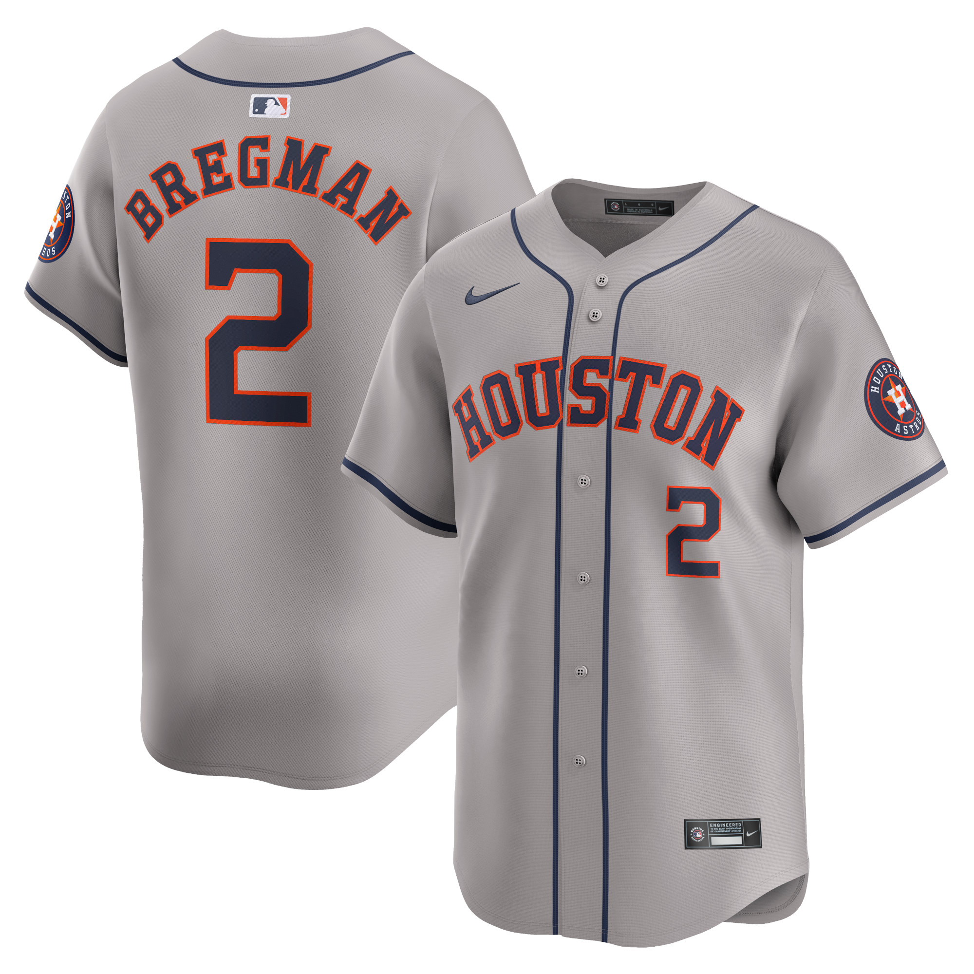 Alex Bregman Houston Astros Away Limited Player Jersey – Gray