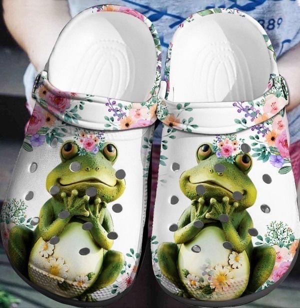 Frog Personalized Clog, Custom Name, Text, Color, Number Fashion Style For Women, Men, Kid, Print 3D Lovely Frog