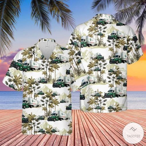 Us Truck Transportation Hawaii Graphic Print Short Sleeve Hawaii Shirt Size S Ha79893