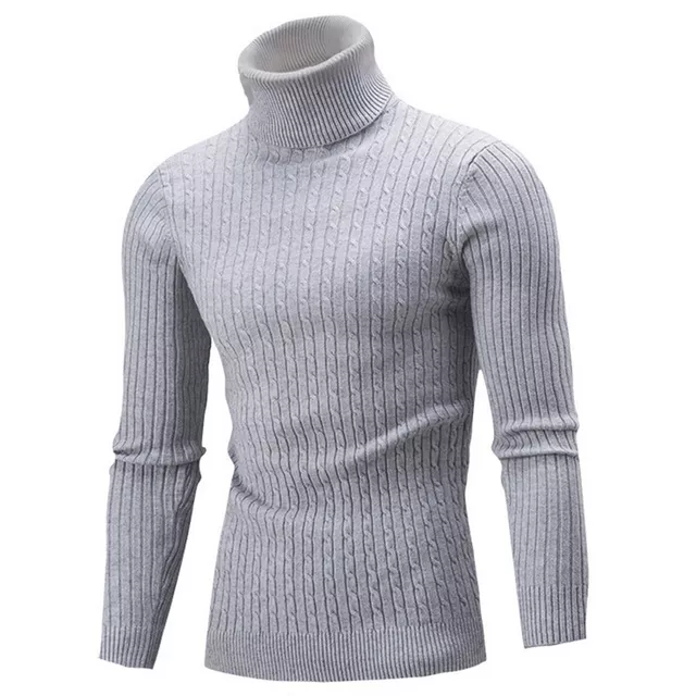 Winter Men’s Turtleneck Sweater Men’s Knitting Pullovers Rollneck Knitted Sweater Warm Men Jumper Slim Fit Casual Sweate alx