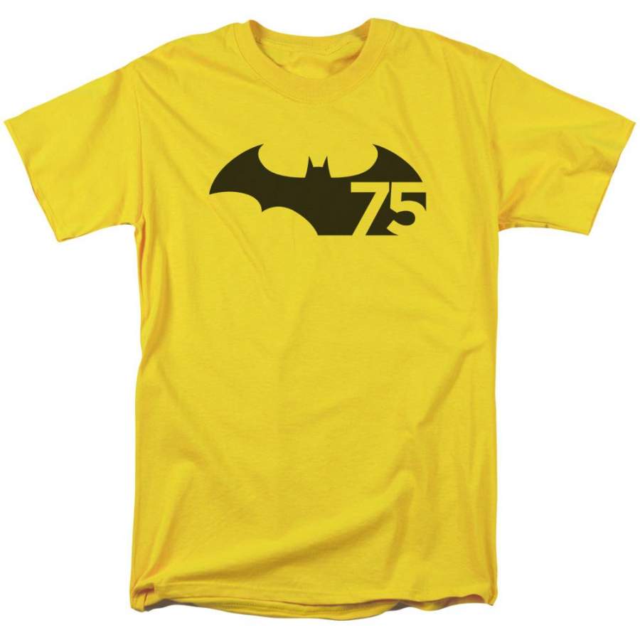 Batman 75 Logo Men’s 18/1 Cotton Short-Sleeve T-Shirt