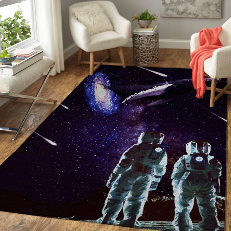 a whale out of a galaxy  – Space Fantasy Area Rug Carpet