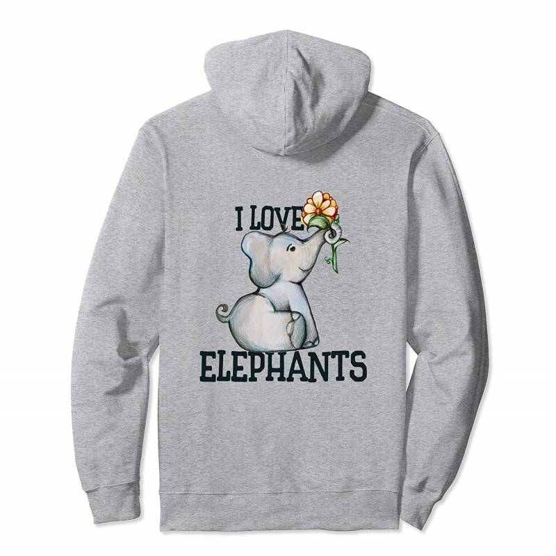 I love elephants Cute flower baby Pullover Hoodie, T Shirt, Sweatshirt