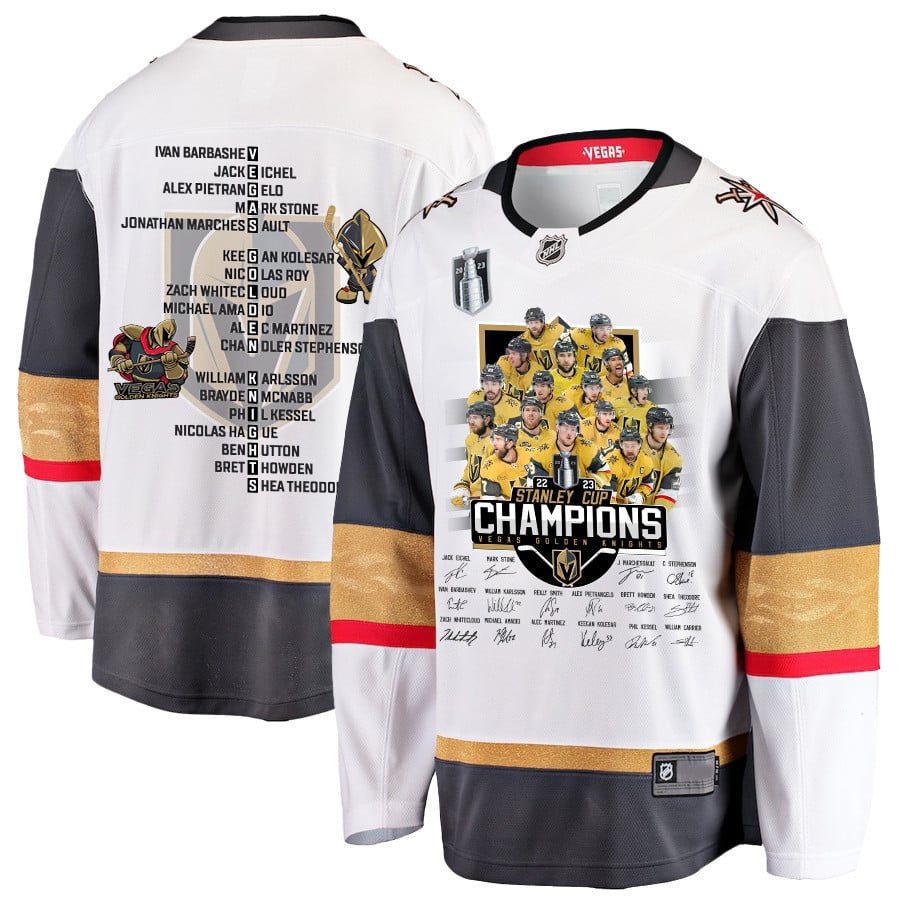 Vegas Golden Knights Celebrating Vegas’ Championship 2023 Stanley Cup Men Jersey – White