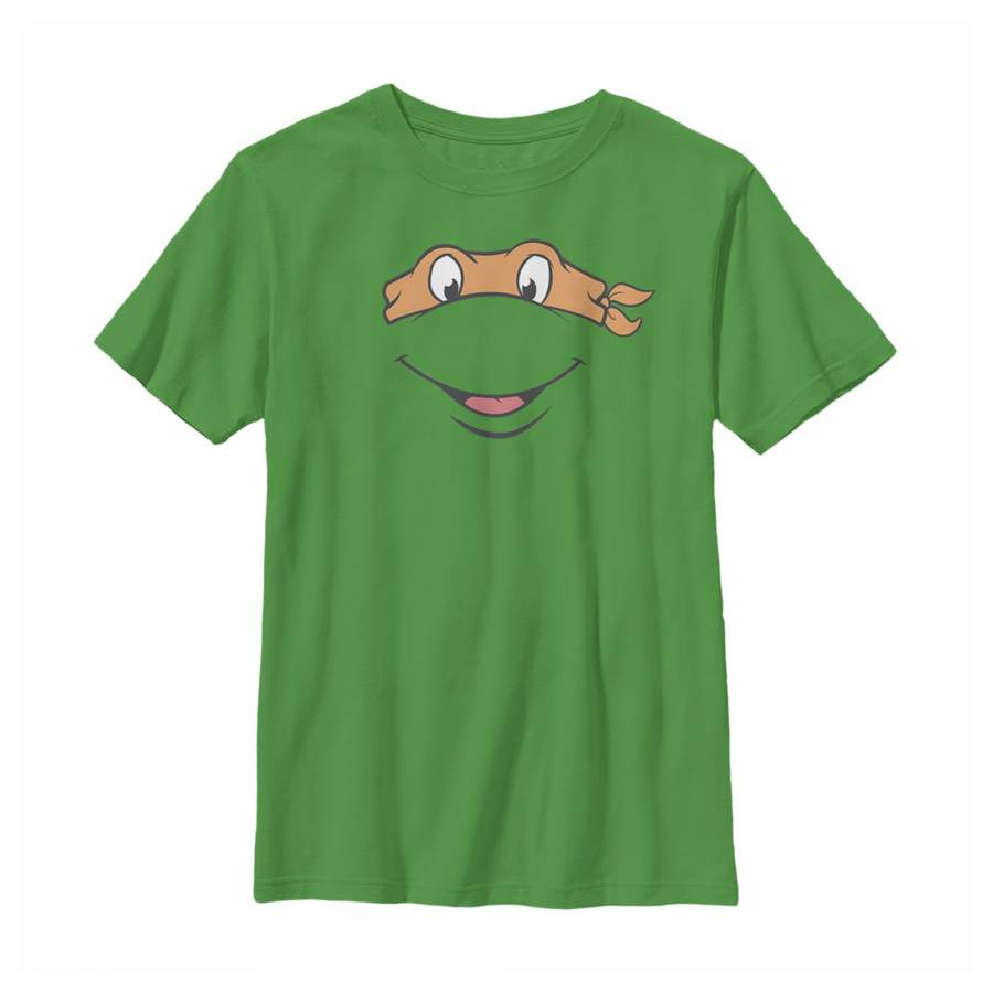 Teenage Mutant Ninja Turtles Boy’s Michelangelo Face  T Shirt