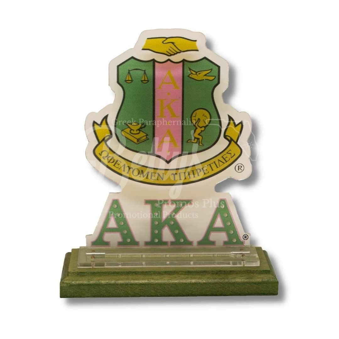 Alpha Kappa Alpha Aka Shield Desk Ornament Plaque