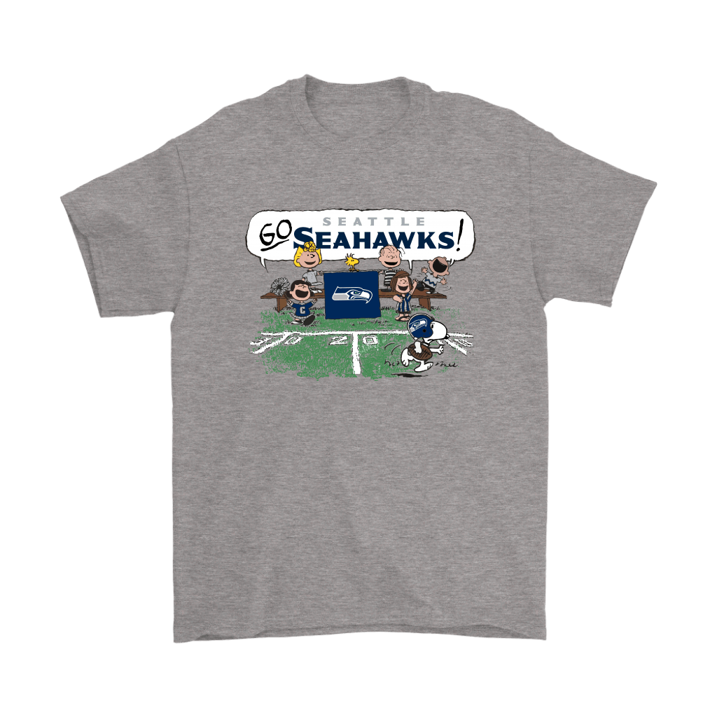 Buy The Peanuts Cheering Go Snoopy Seattle Seahawks Shirts