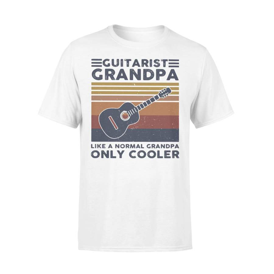 Guitarist Grandpa Like A Normal Grandpa Only Cooler Vintage Retro T-Shirt