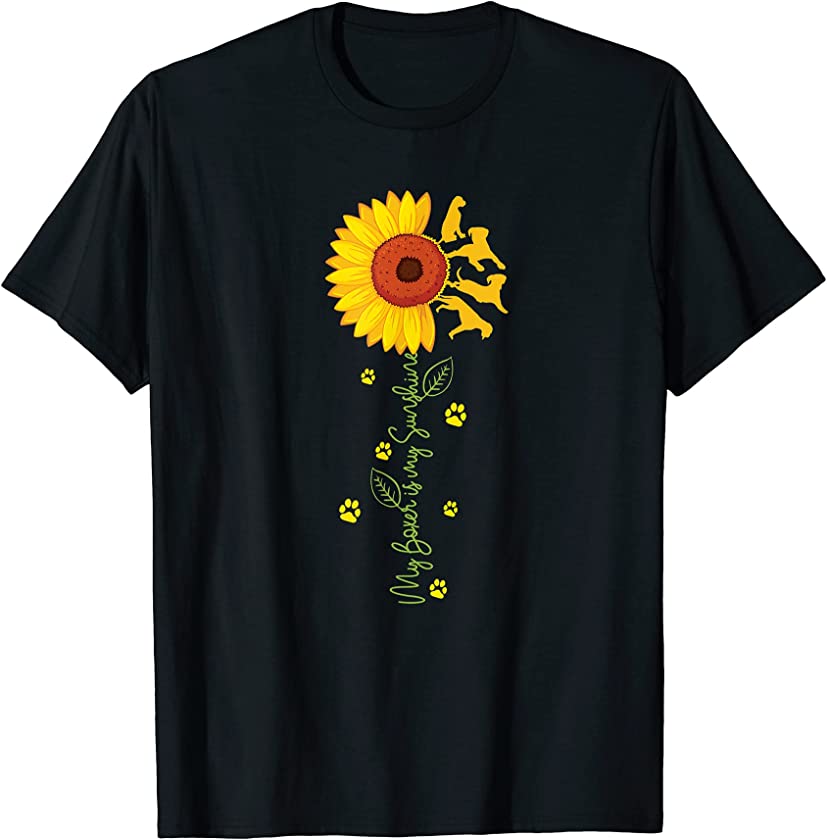 My Boxer Is My Sunshine – Sunflower & Boxer Puppy Dog Lovers T-Shirt