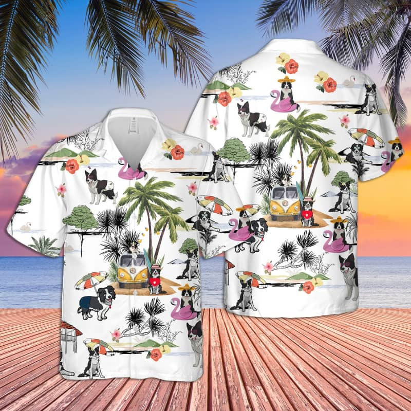 Felacia Unisex Border Collie Beach Hawaii Shirt Ha102119