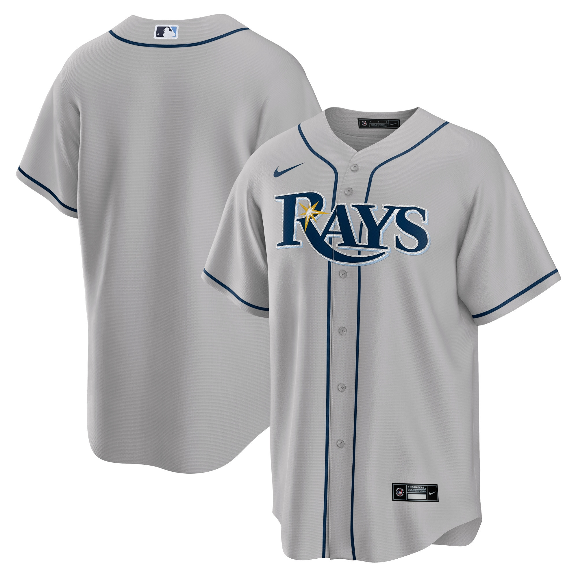 Tampa Bay Rays Road Replica Team Jersey Gray MLB