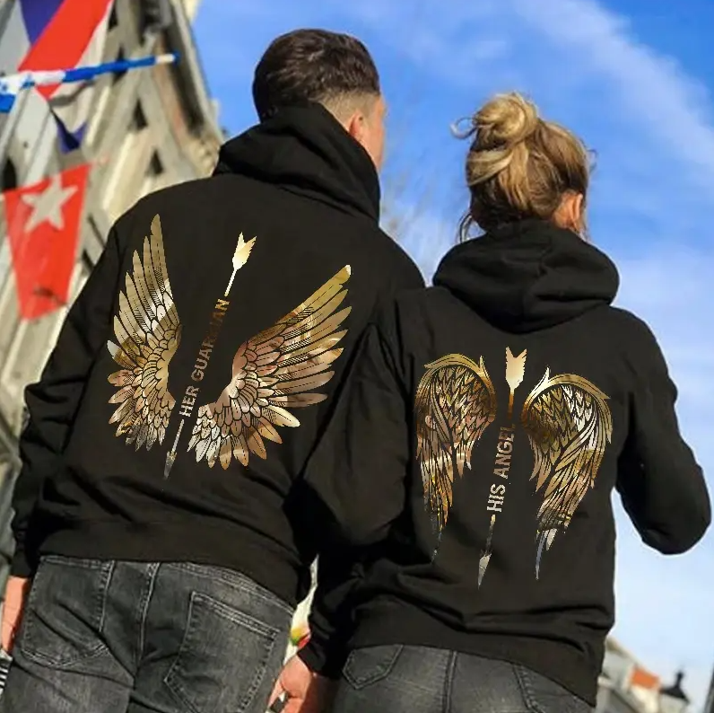 Her guardian & His Angel Hoodie Gifts For Matching Couples – Sothwarm