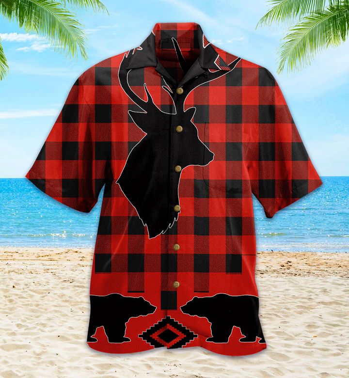 Bear Lodge Red Hawaii Shirt Ha50623